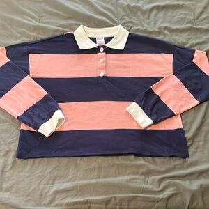 Nobo cropped striped polo juniors sz 7